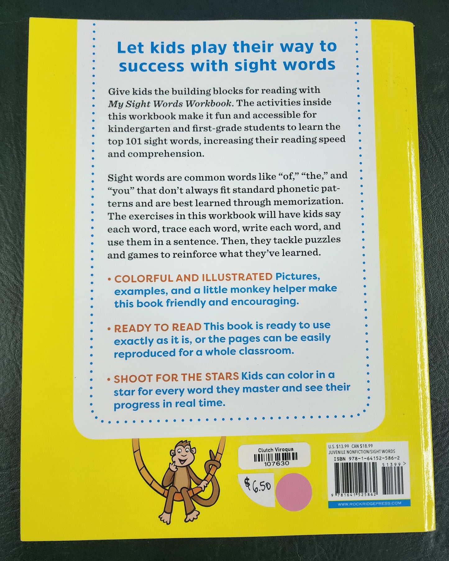 My Sight Words Workbook, Ages 4 to 6