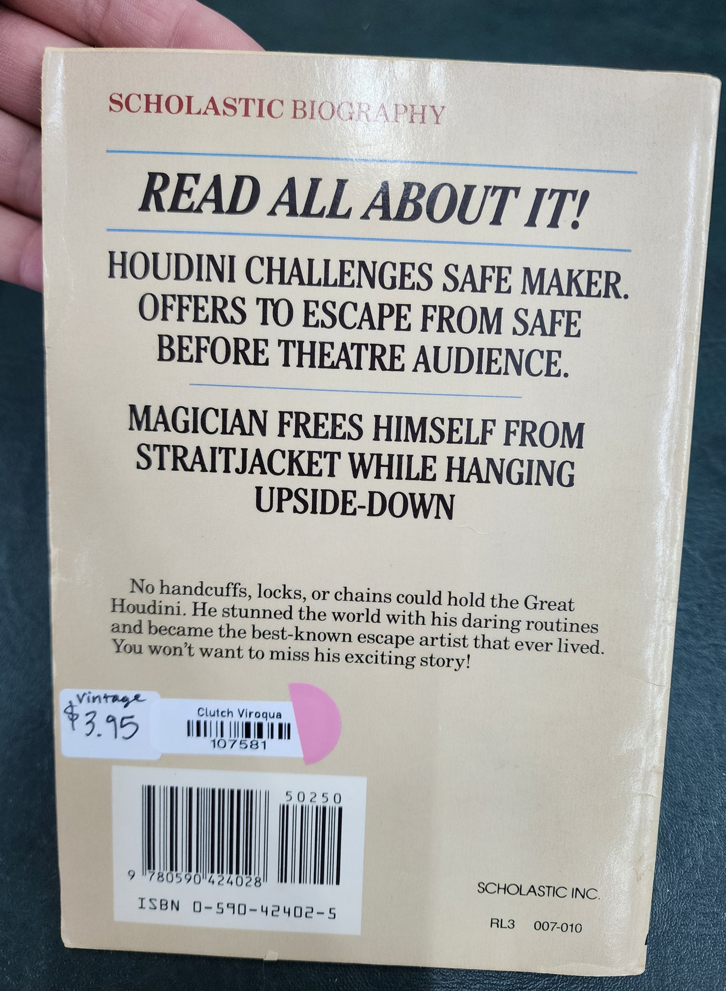 Harry Houdini, Master of Magic, by Robert Kraske