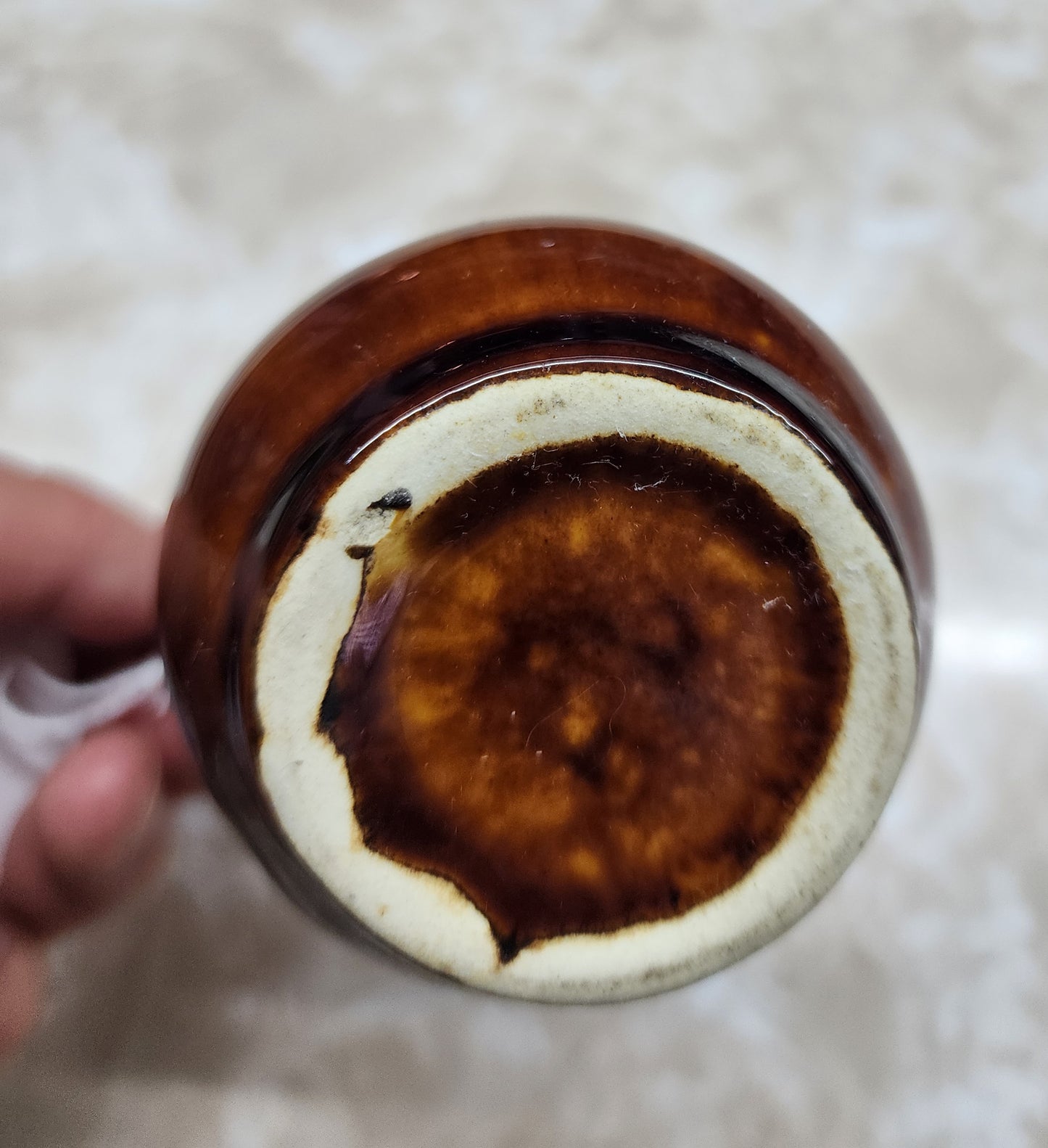 Small Brown Ceramic Pitcher