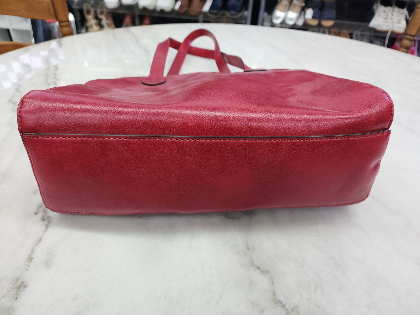 Liz Claiborne Vintage Red Purse with Gold Logo