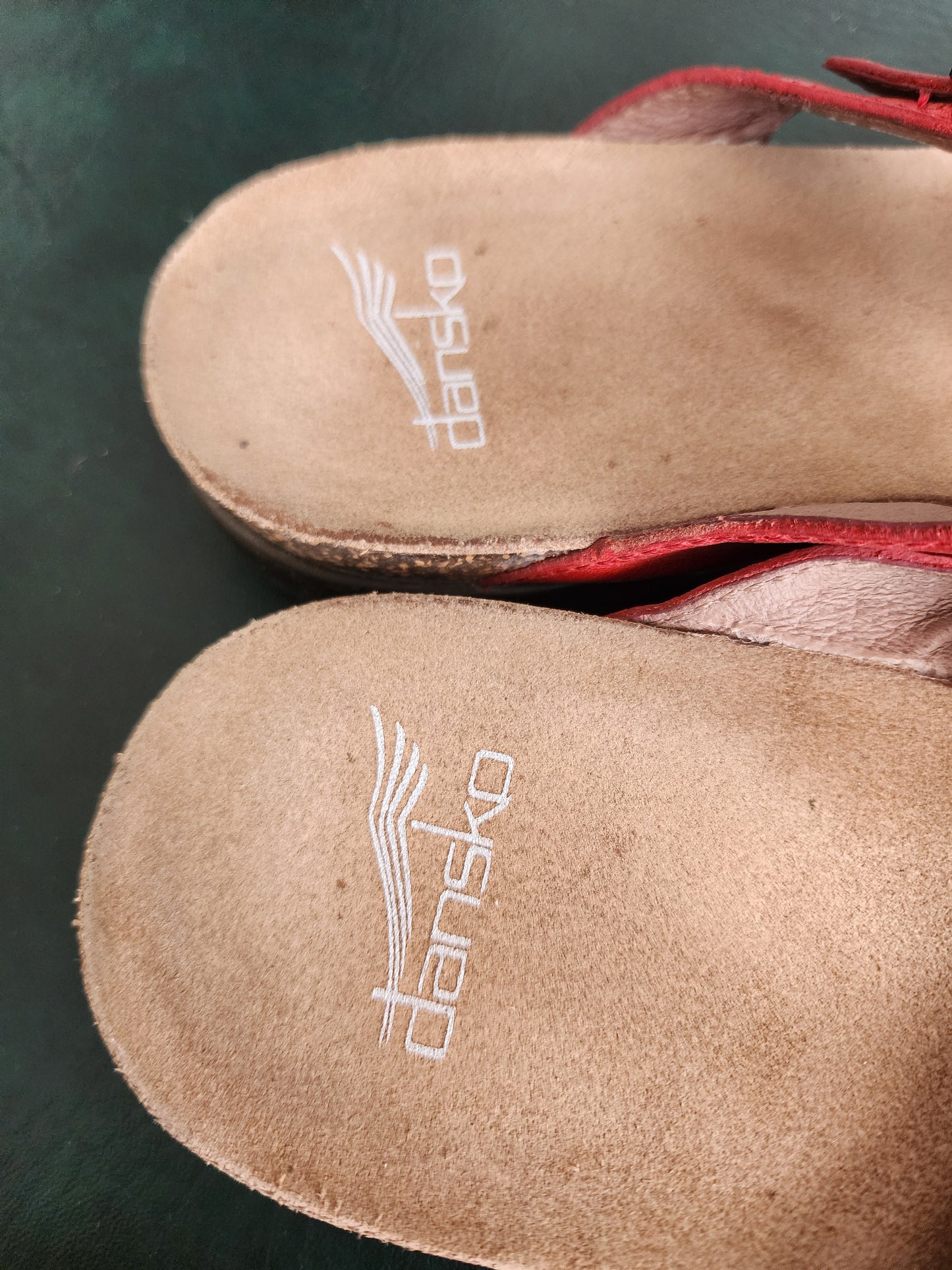 Dansko Red Leather Sandals, Women's 42