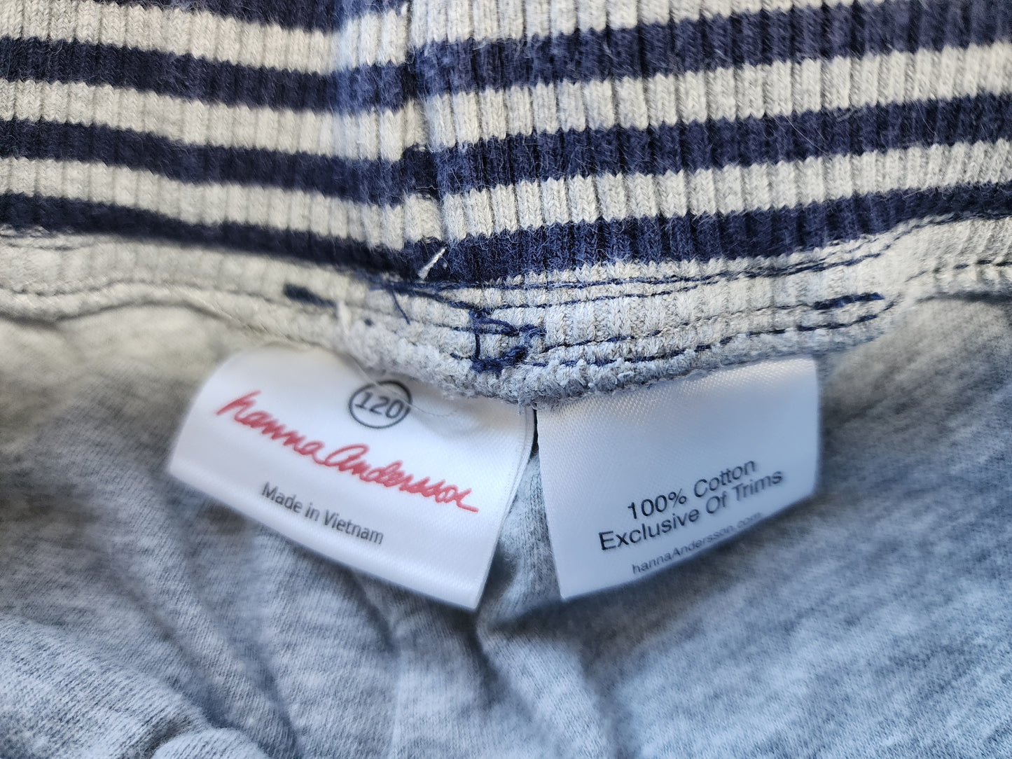 Hanna Andersson blue lined cargo pants, size 120 (kids)