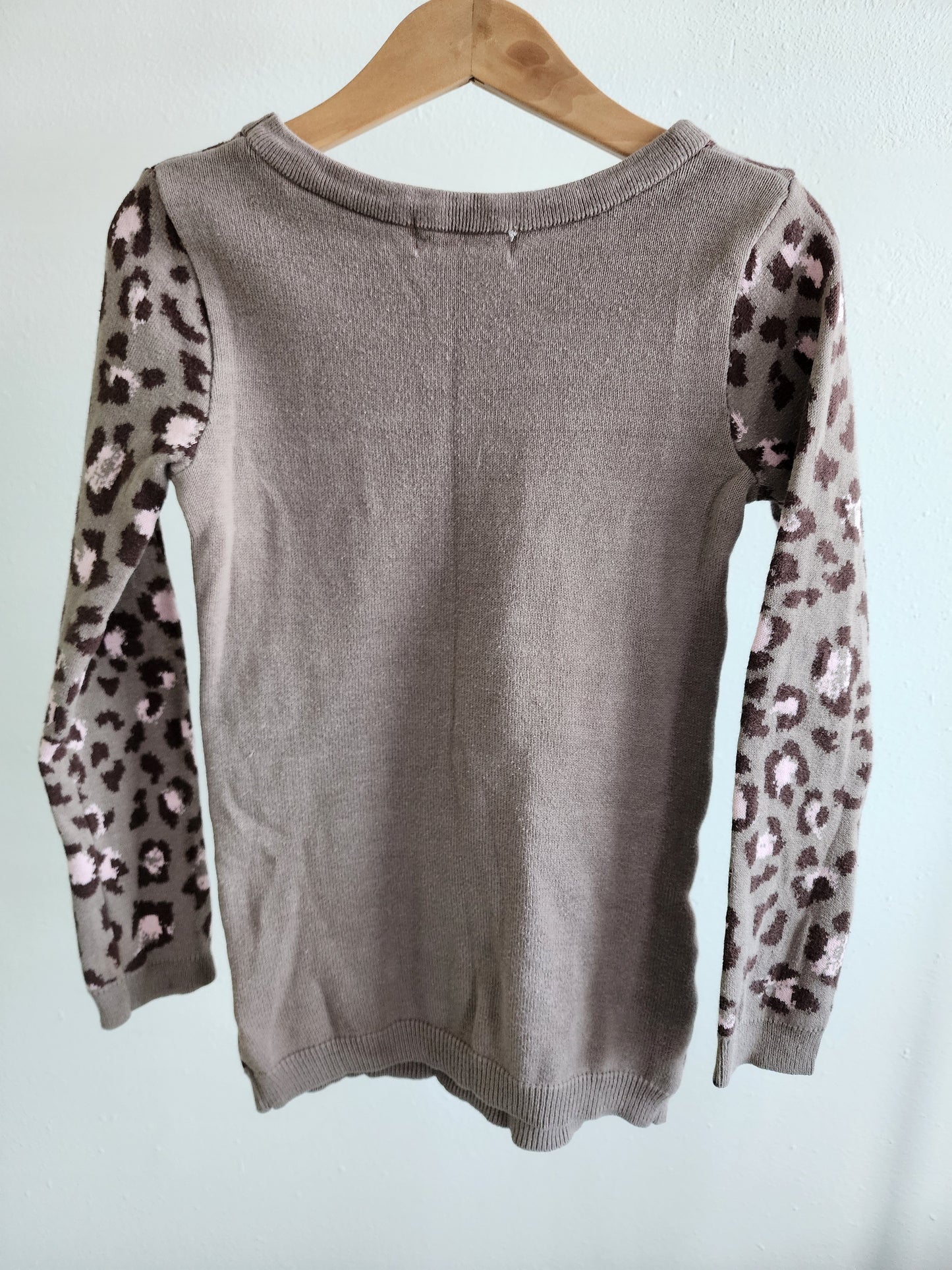 H&M cheetah sweater dress, size 2-4 yrs