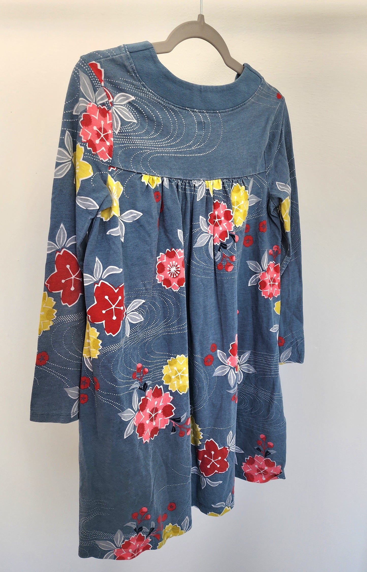 Tea Collection Blue Floral dress, size 8 (kids)