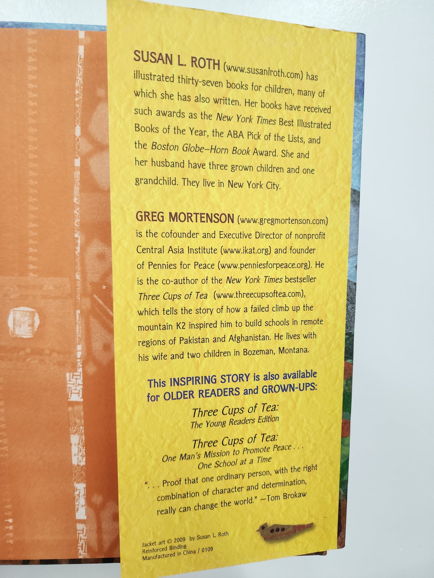 BOOK: Listen to the Wind, The Story of Dr. Greg & THREE CUPS OF TEA