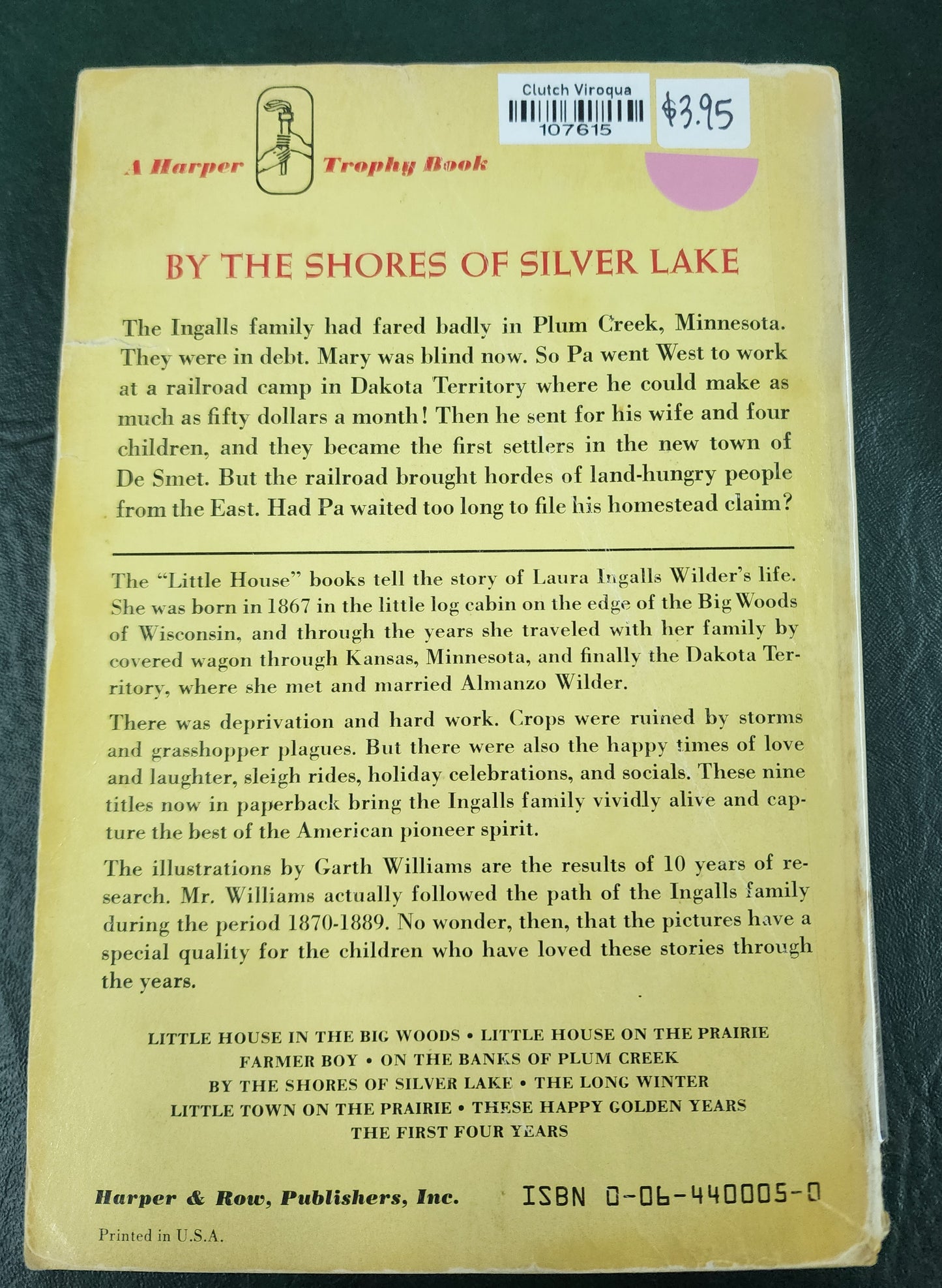 By the Shores of Silver Lake by Laura Ingalls Wilder