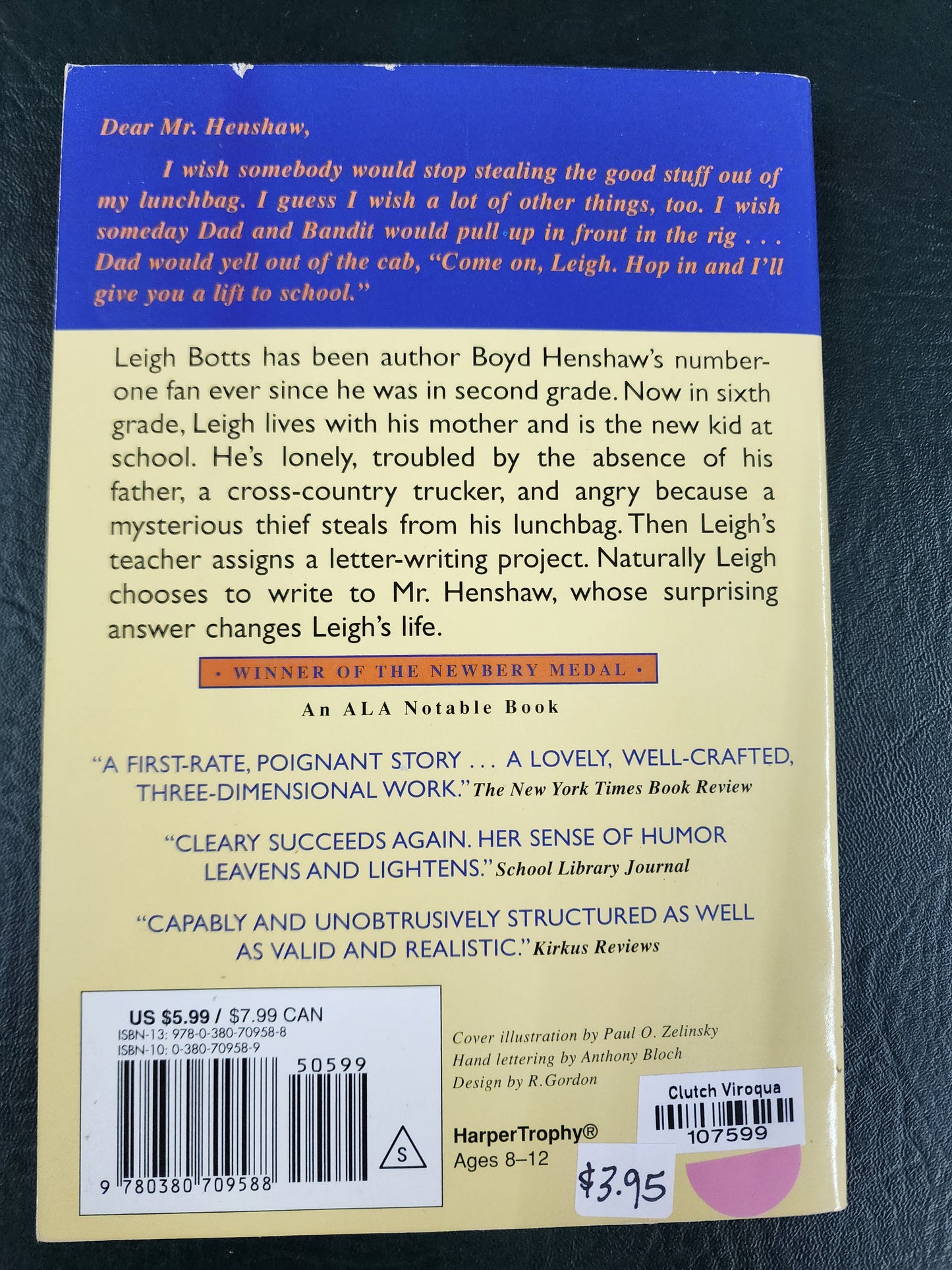 Dear Mr. Henshaw by Beverly Cleary