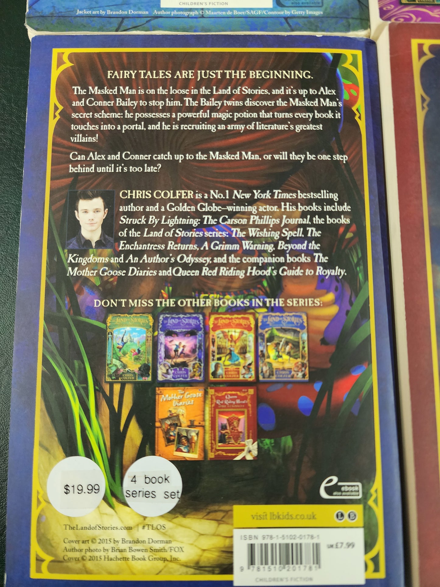 The Land of Stories by Chris Colfer, set of 4 books