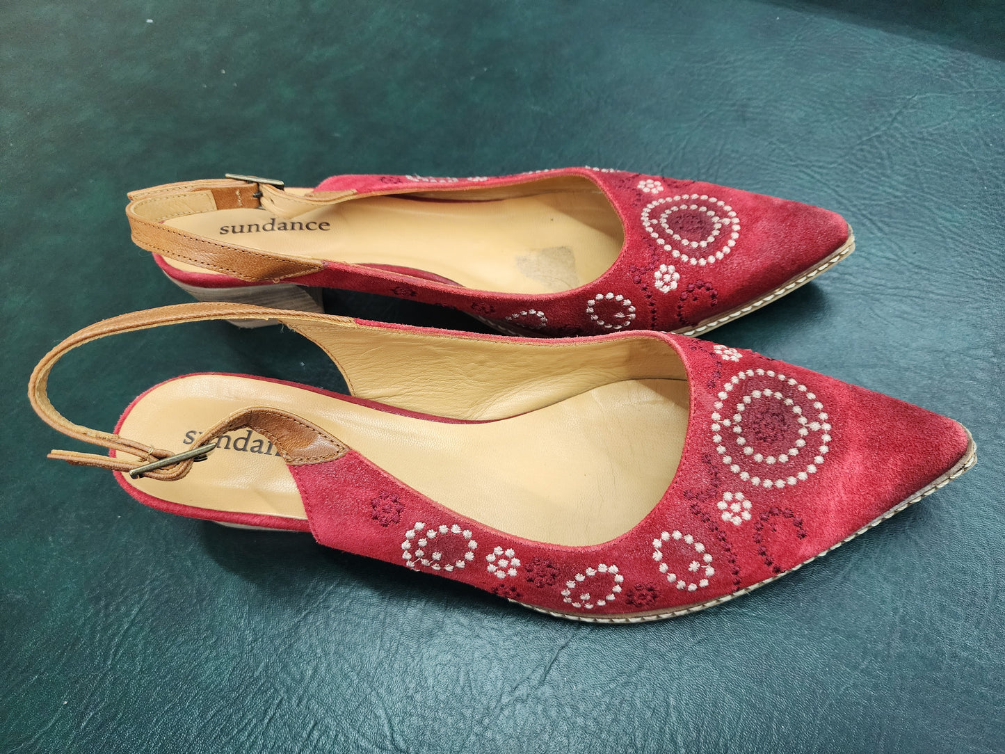 Sundance Mule Pumps, Red, Women's 41