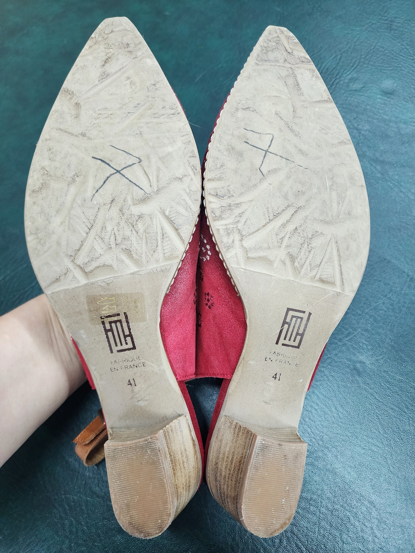 Sundance Mule Pumps, Red, Women's 41