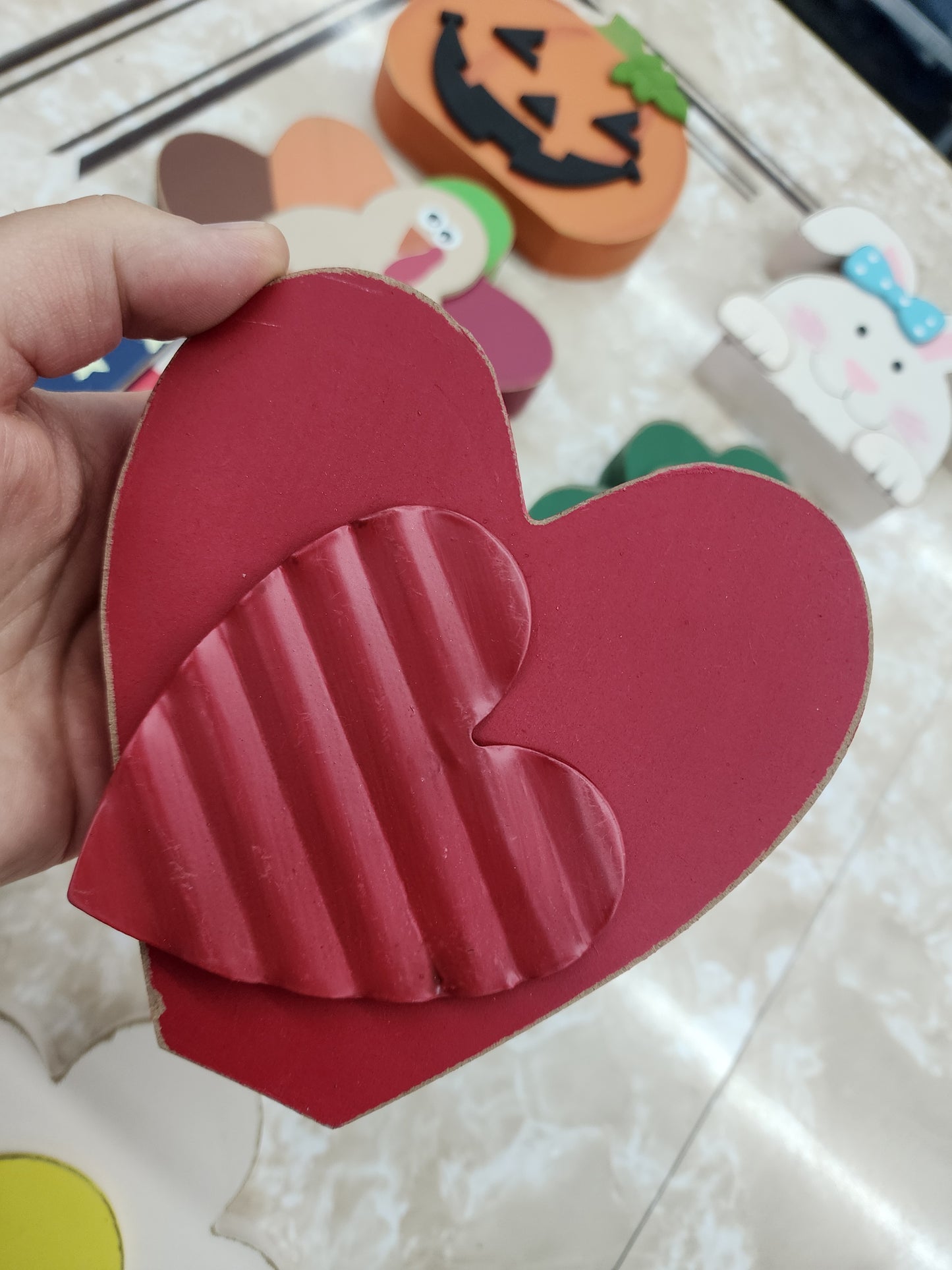Set of 8 Holiday Decorations, Wood