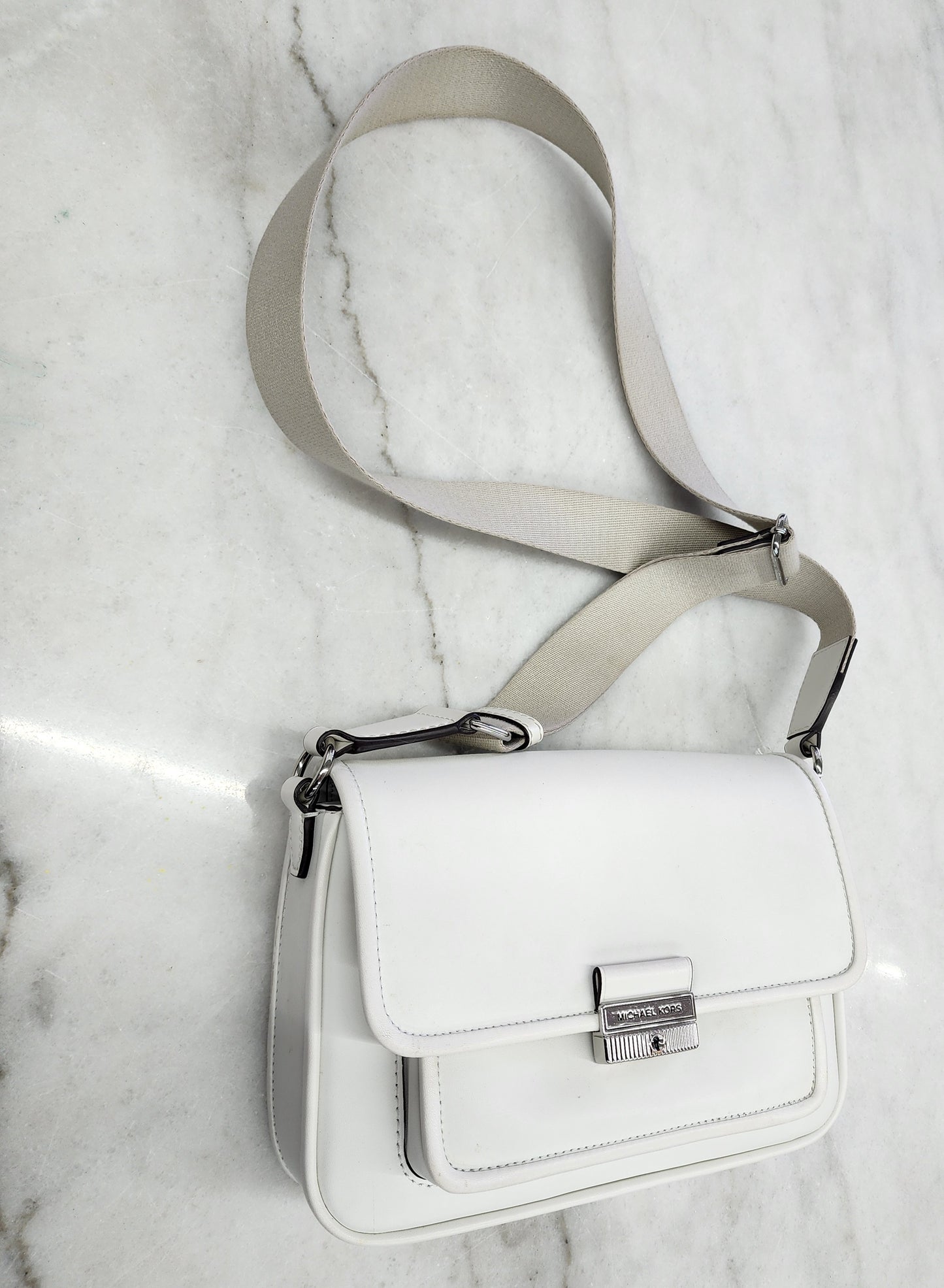Michael Kors Crossbody Purse, White