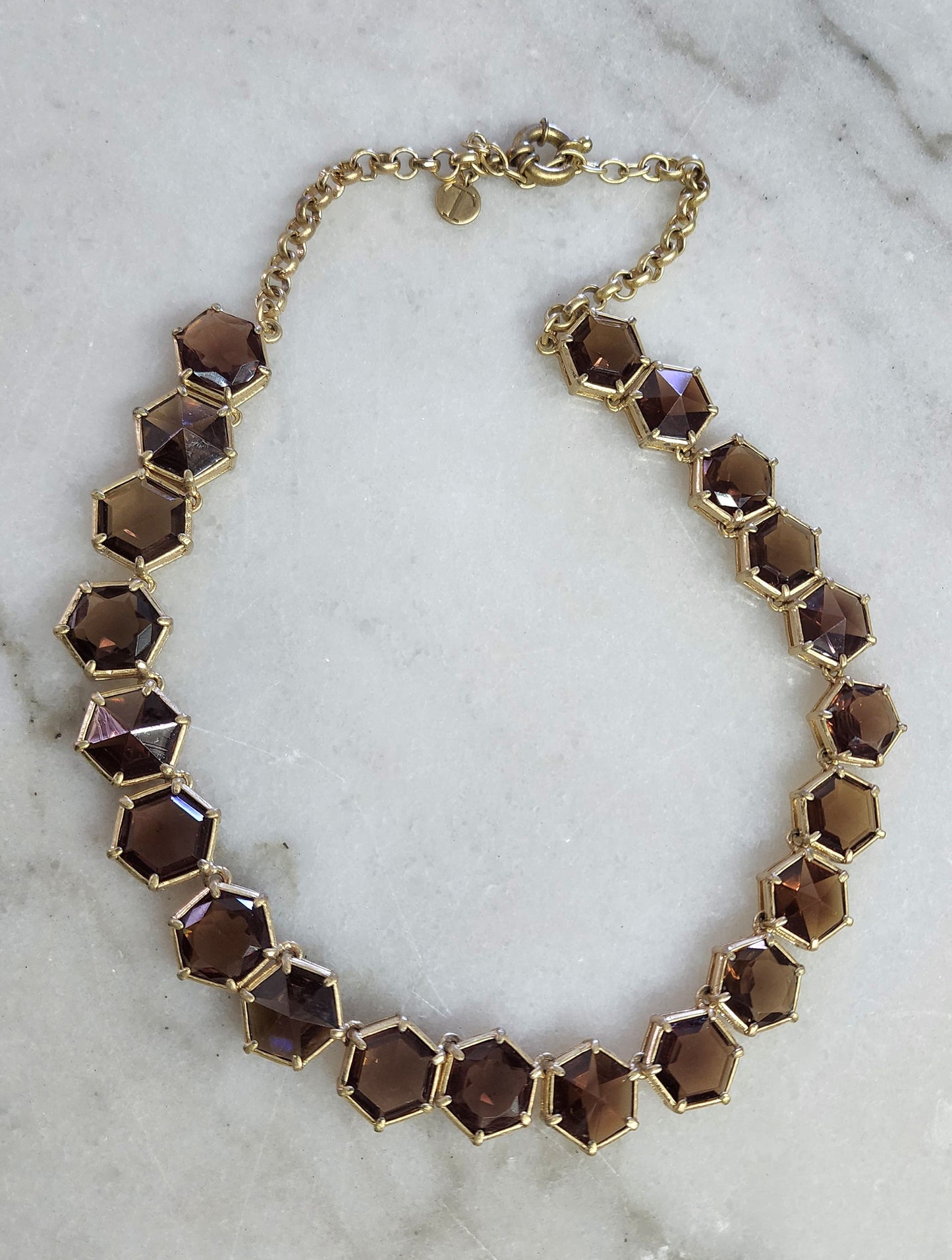 Talbots Crystal Faceted Glass Necklace