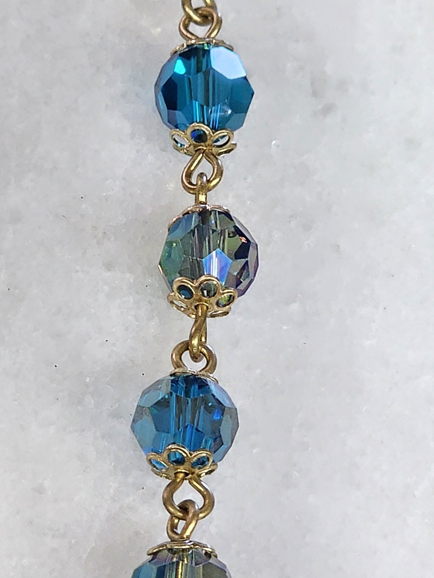 iona & lilly Blue Crystal Necklace NEW