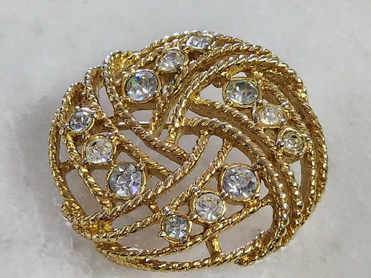 Vintage Gold Knot Brooch