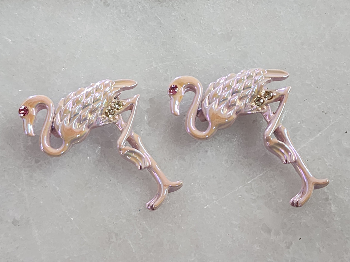 Flamingo Brooches - Set of 2