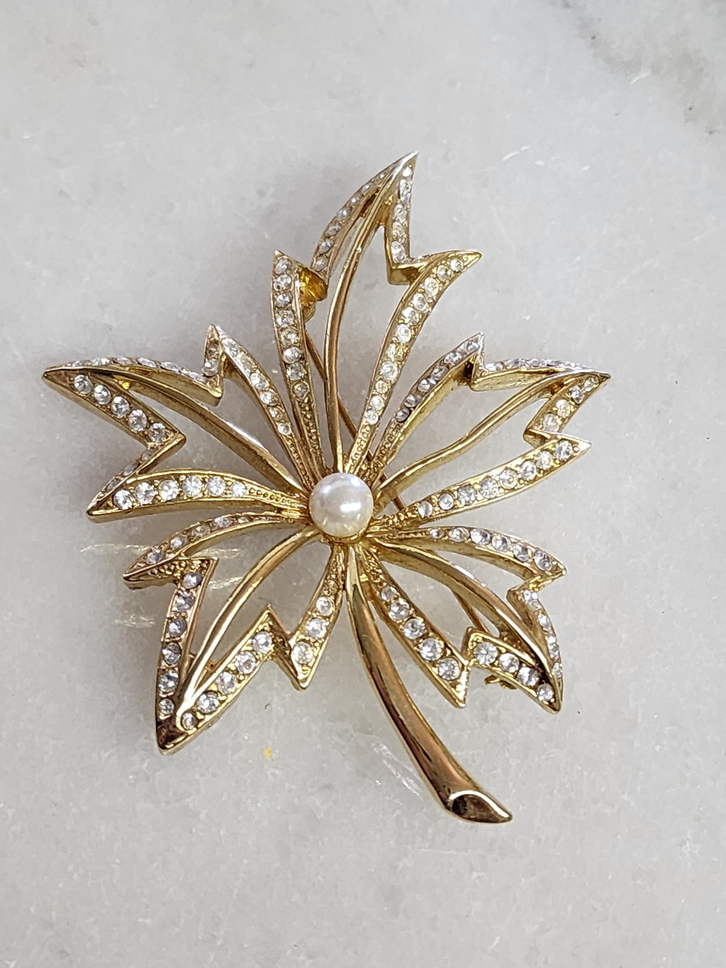 Vintage Napier Large Leaf Brooch