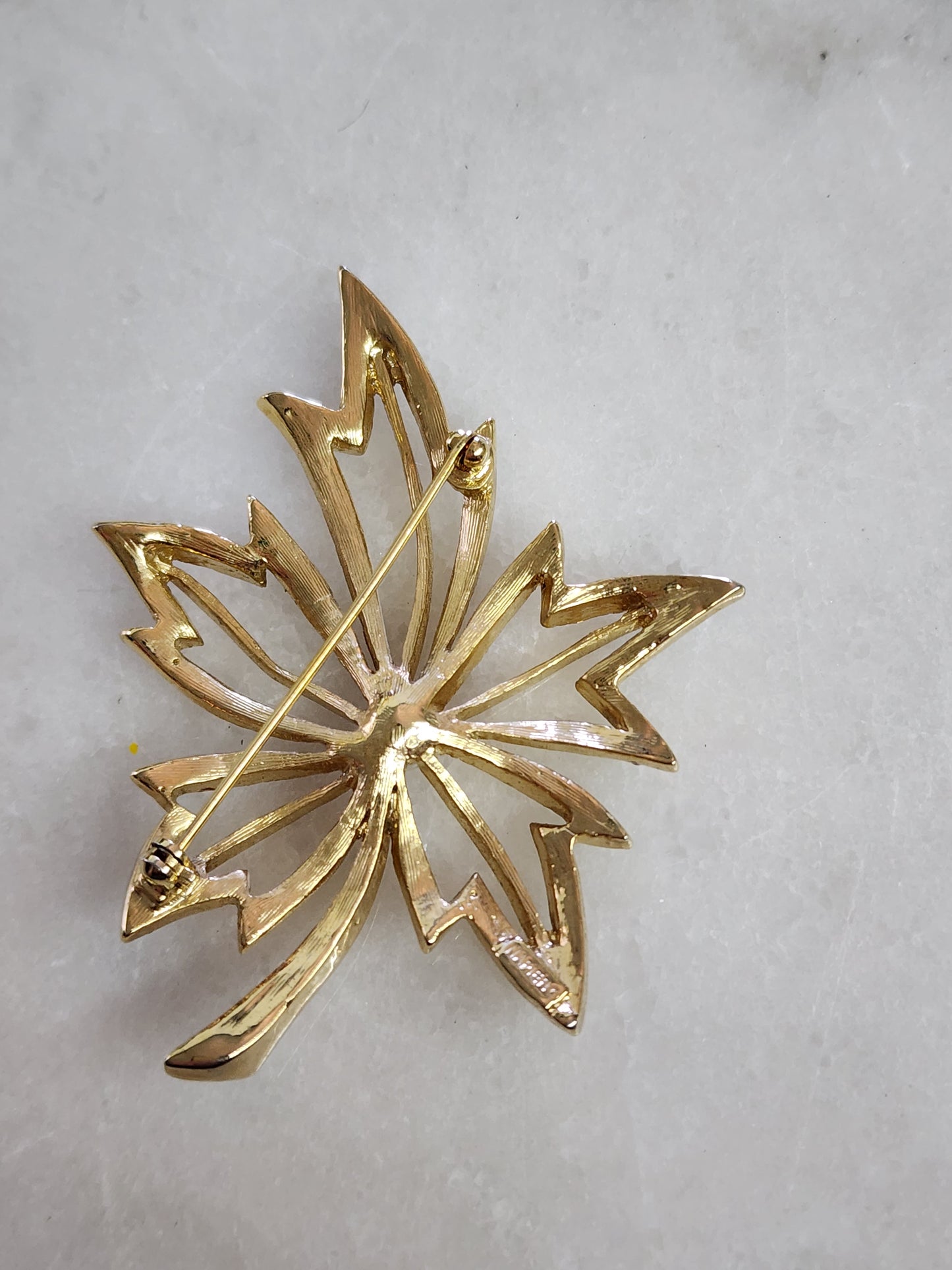 Vintage Napier Large Leaf Brooch