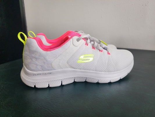 Skechers Shoes, White with Pink accents, Women's 10