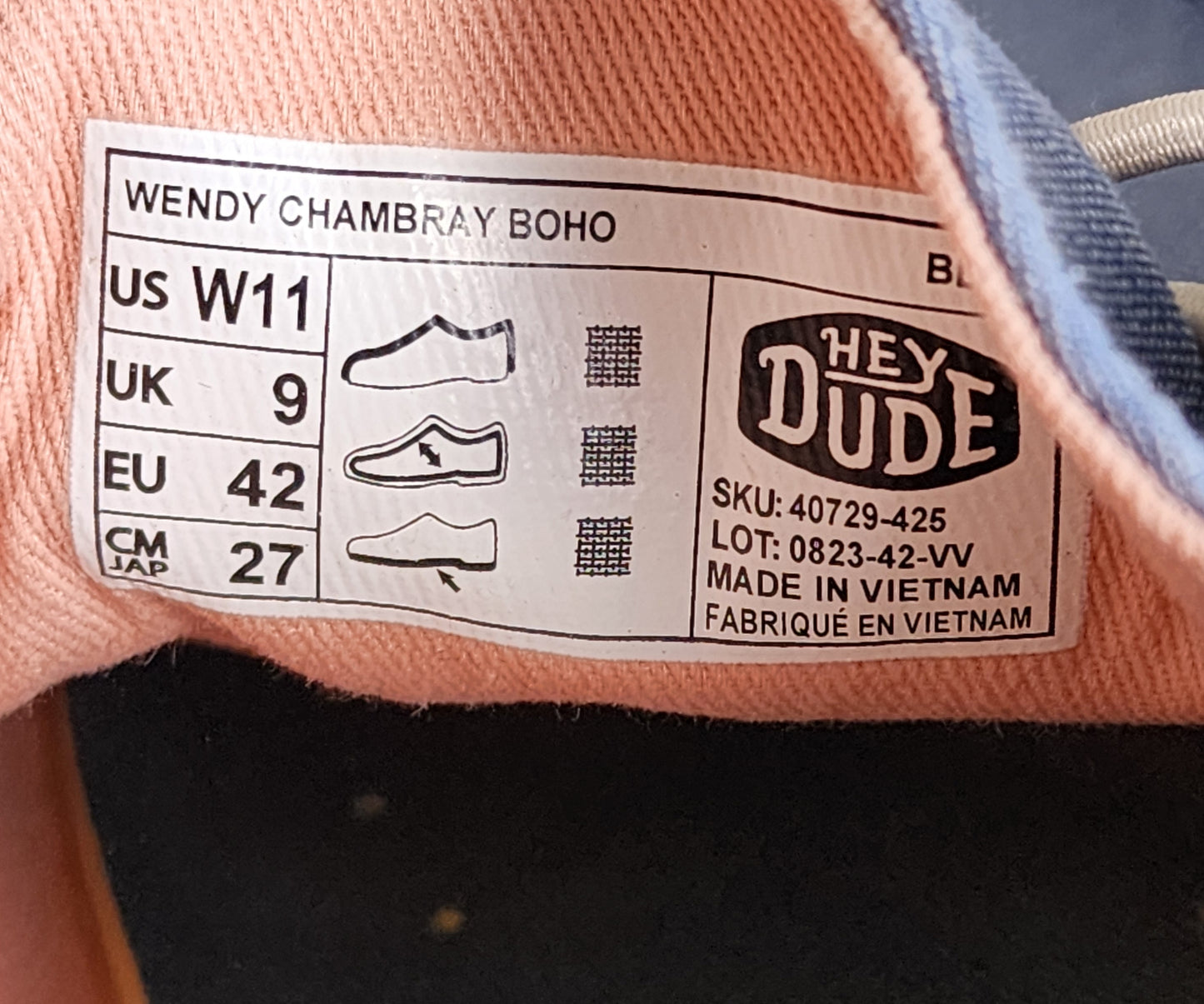 Hey Dude, Women's 11, Wendy Chambray