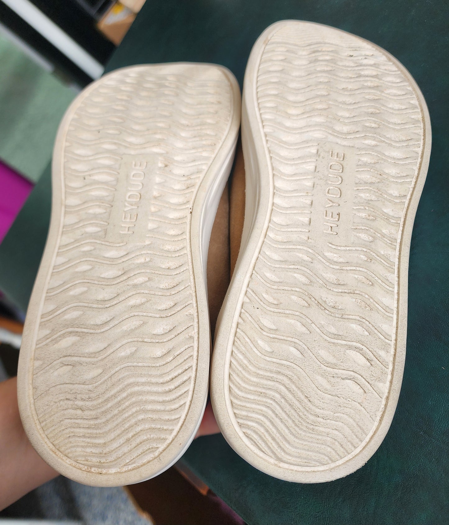 Hey Dude Tan Shoes, Women's 9