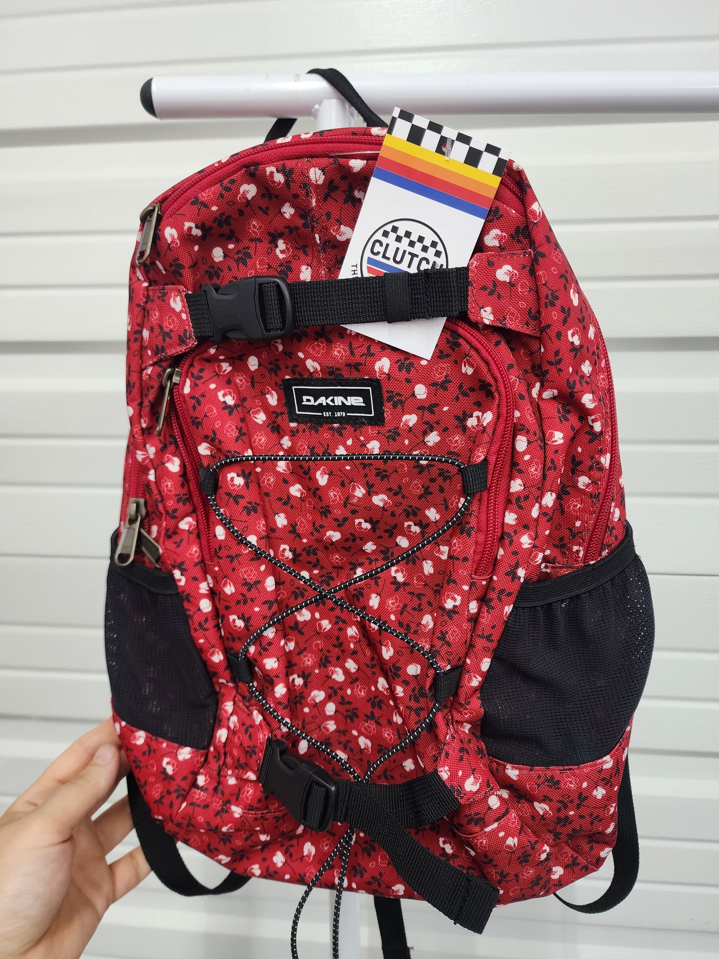 Dakine Backpack, Red with flowers