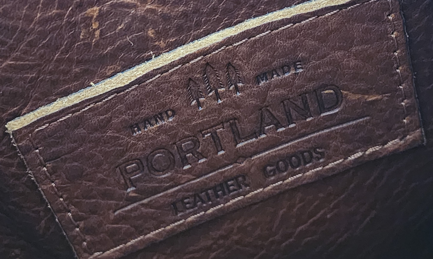 Portland Leather Small Bucket Bag, Brown Pebbled