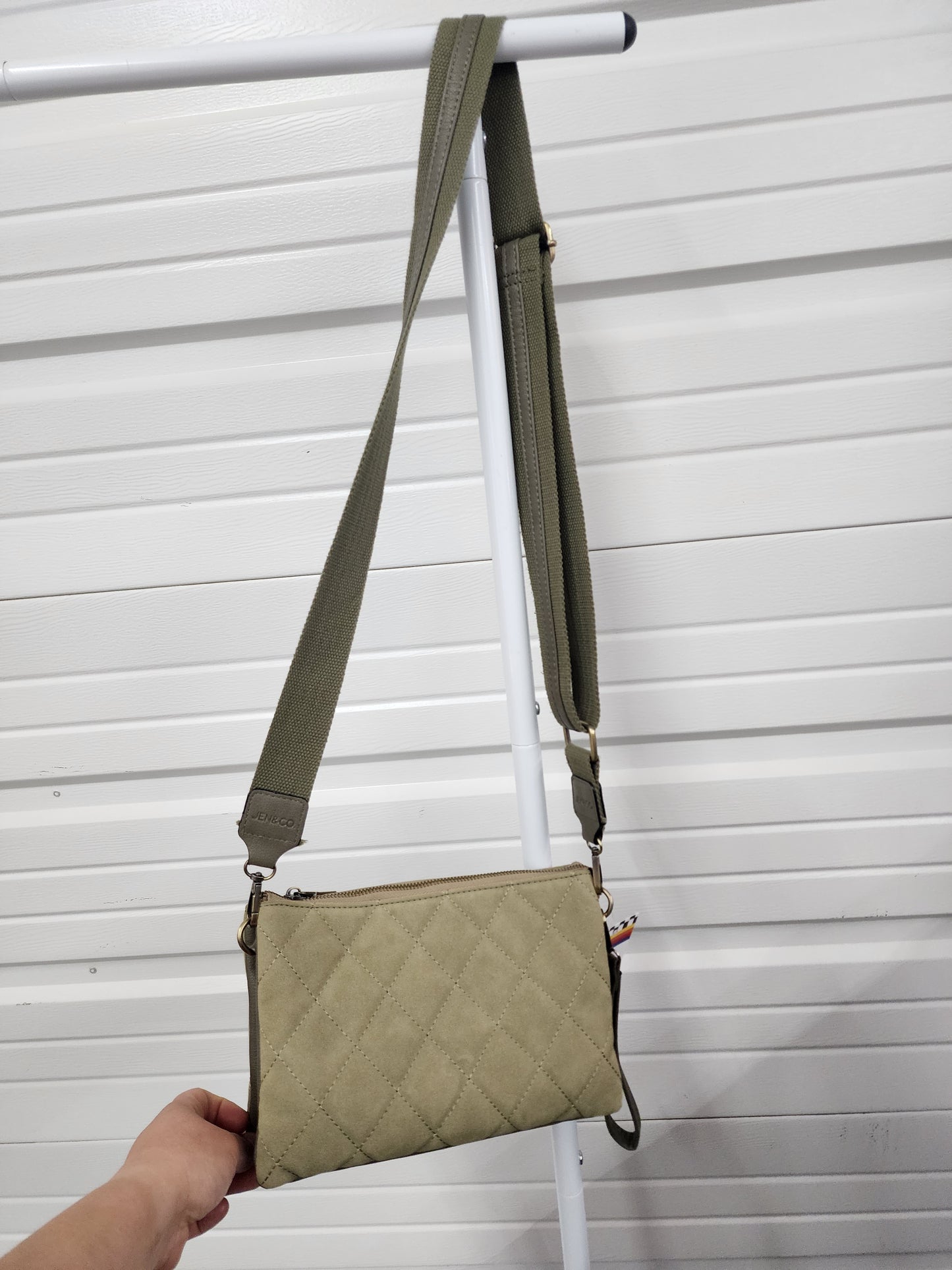 Jen & Co Green Quilted Purse