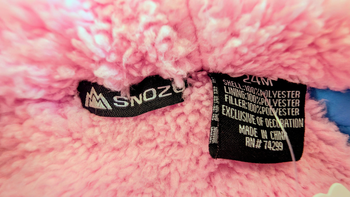 Snozu snow suit, blue/pink, size 24 mos