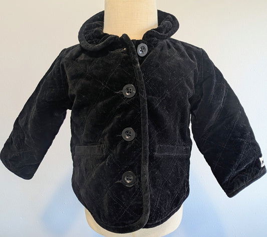 Janie & Jack black velvet jacket, 12-18 mos