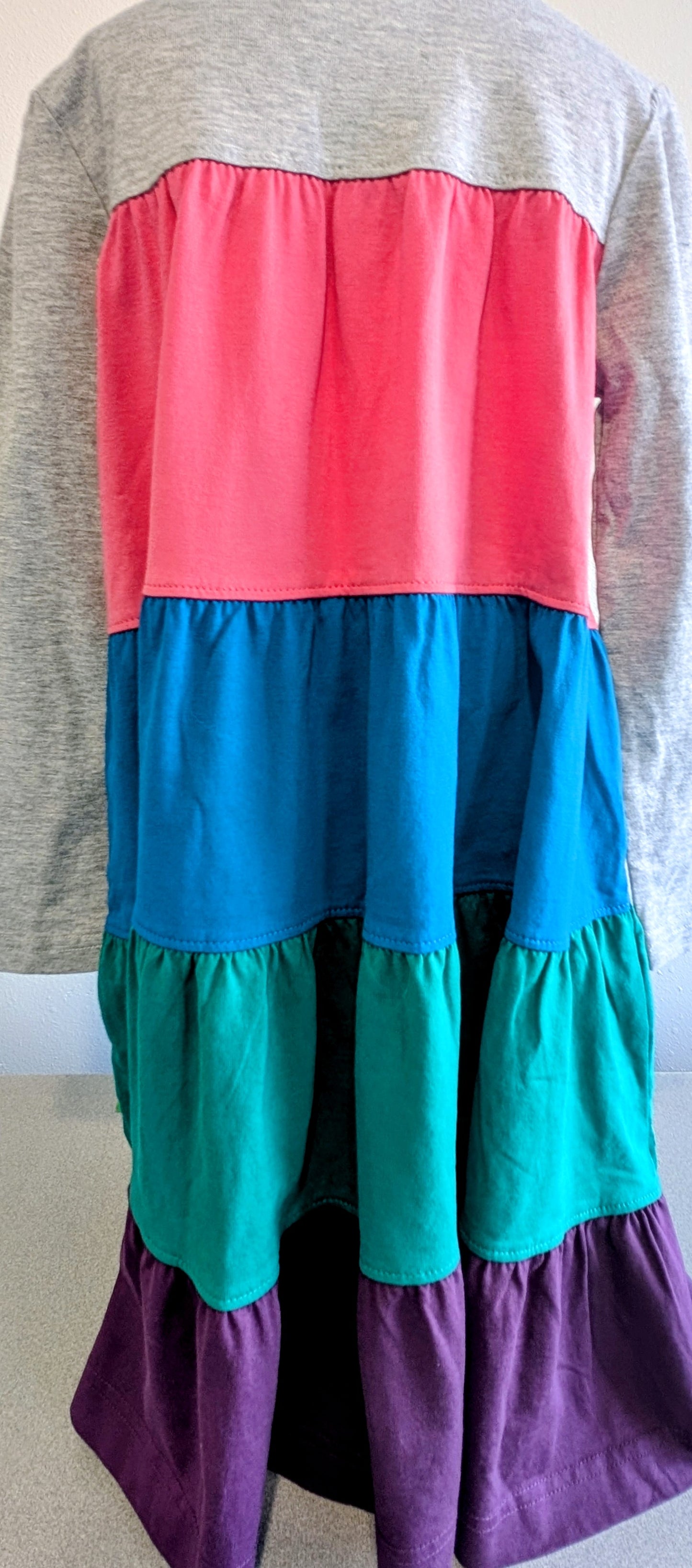 Hanna Andersson Color Block Tiered Twirl Dress, Size 110 (kids)