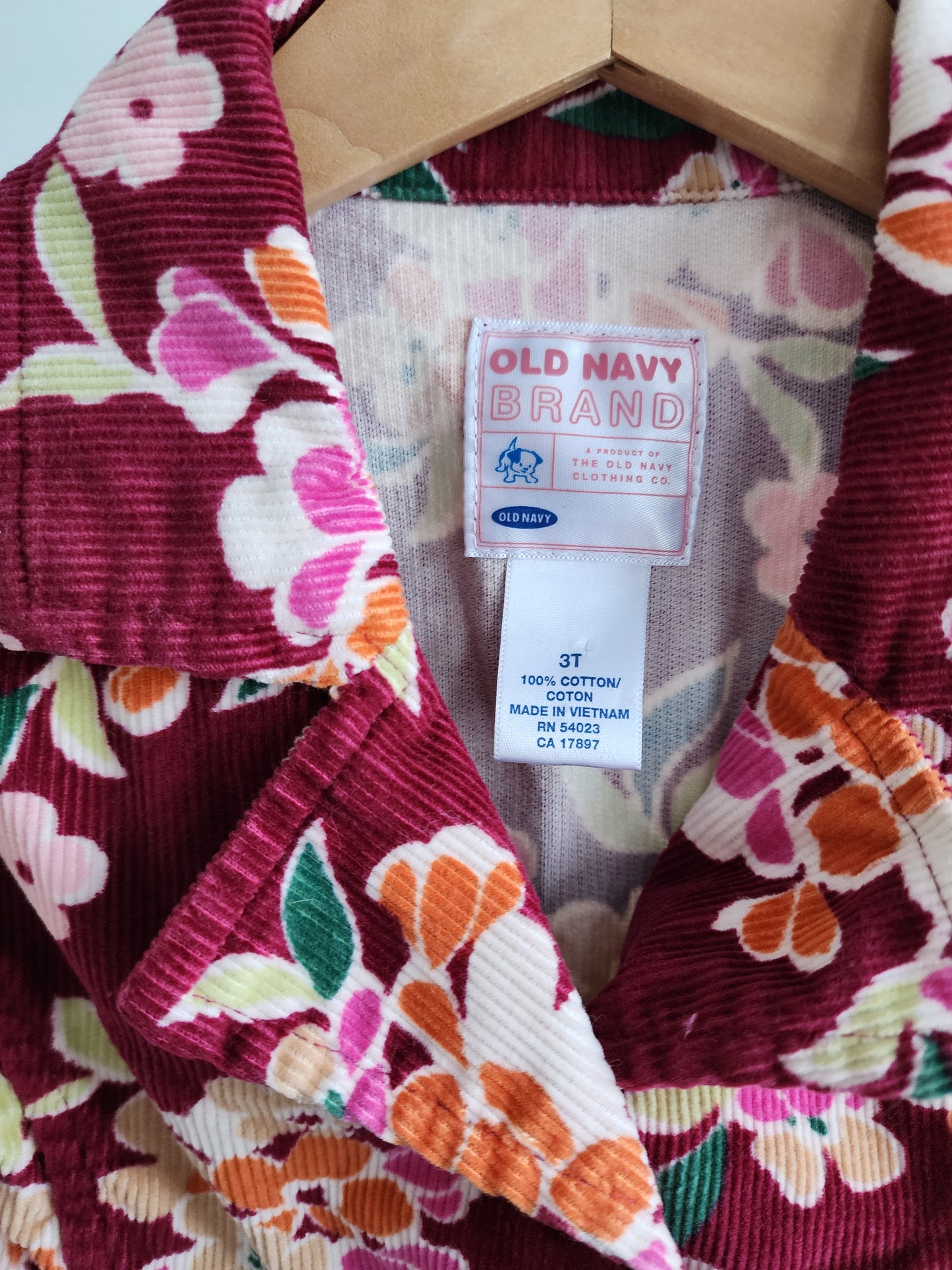Old Navy corduroy jacket, size 3T (kids)