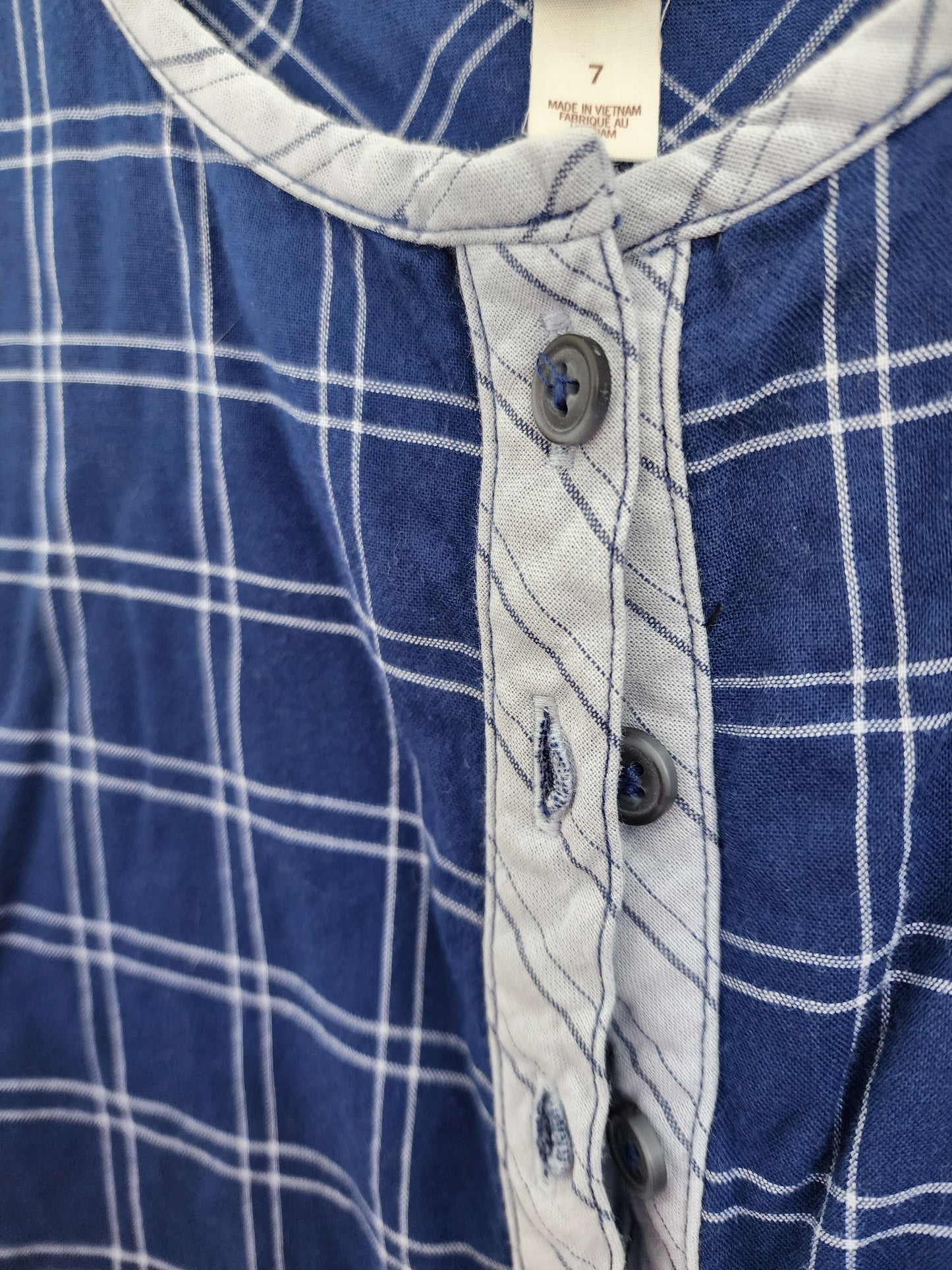Tea Collection Blue Plaid Dress, size 7 (kids)