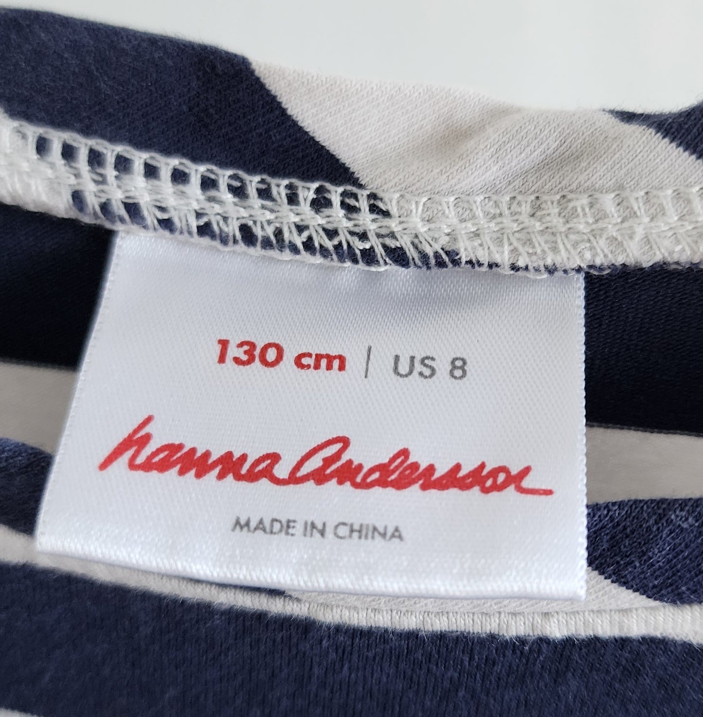 Hanna Andersson Striped Dress, size 130 (US 8 kids)