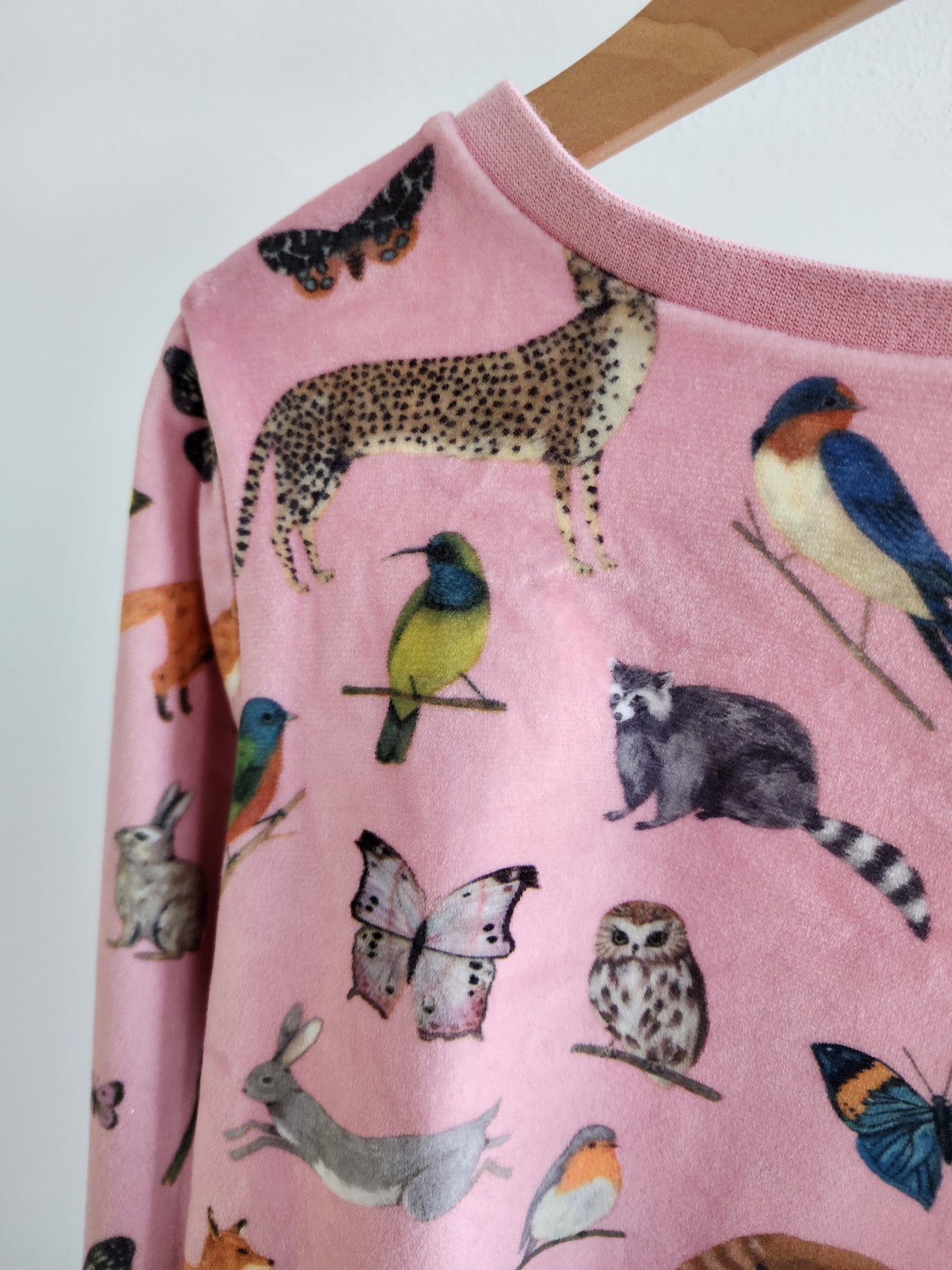 H&M Velvet Animal Sweatshirt, size 6-8 yrs