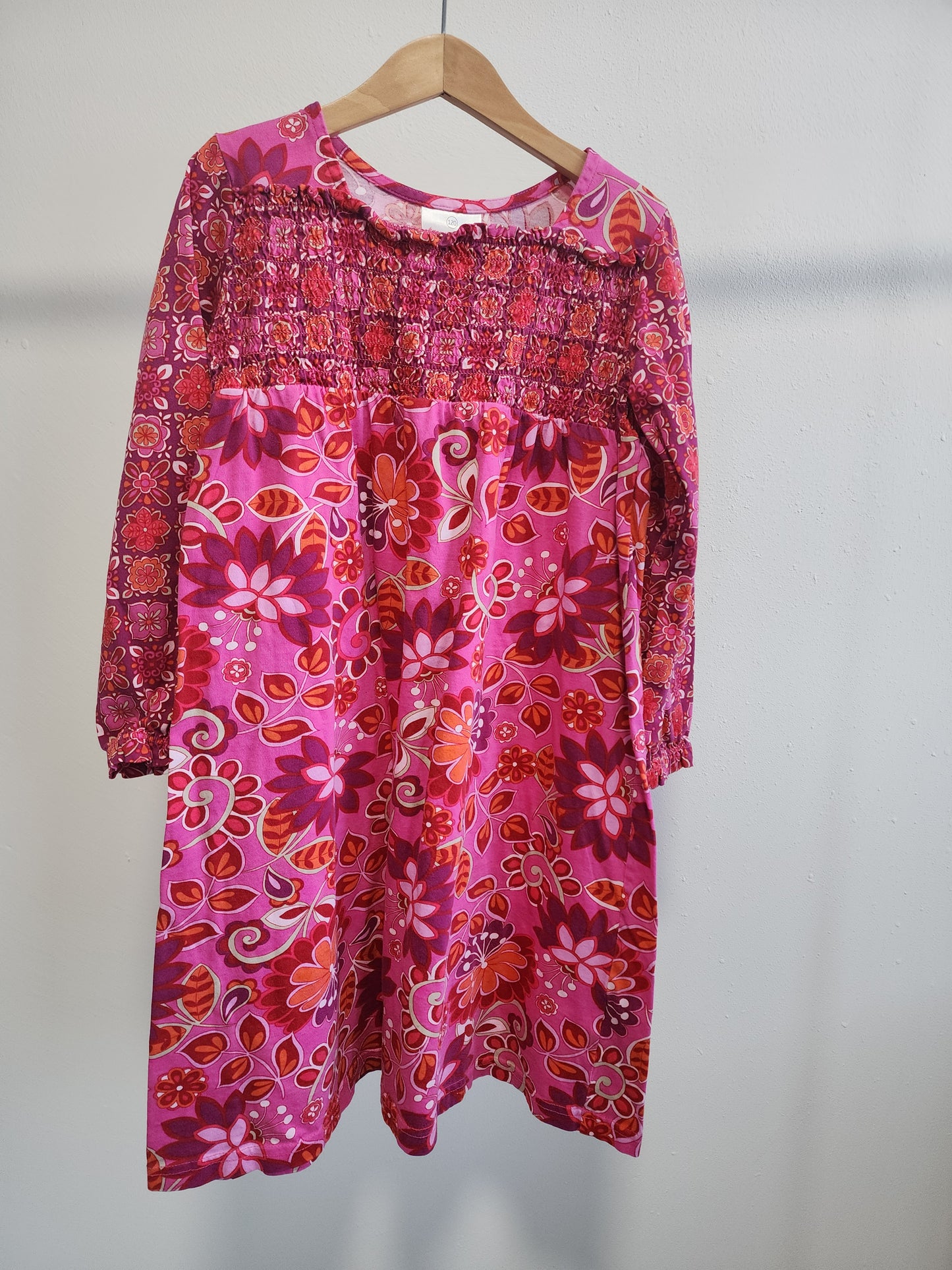 Hanna Andersson Smocked Dress, Size 120 (kids)