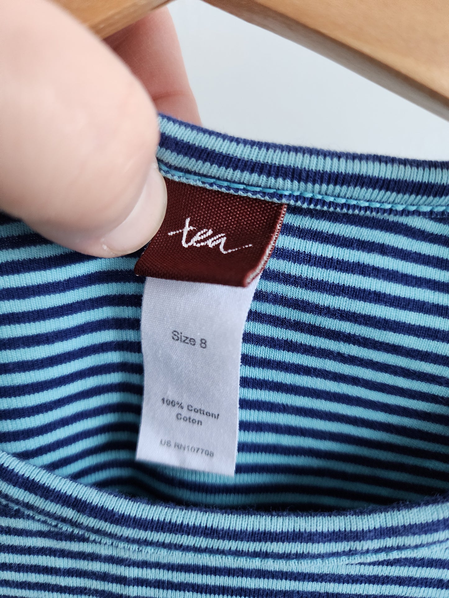 Tea Collection long sleeve striped shirt, size 8 (kids)