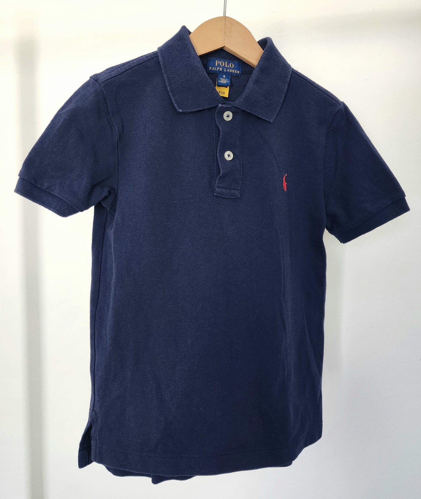 Polo Ralph Lauren navy shirt, size 6 (kids)