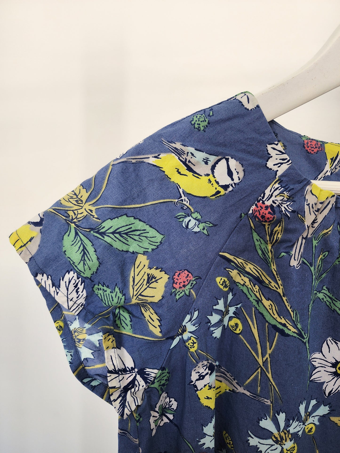 Mini Boden Floral and Birds Dress, size 7/8 (kids)