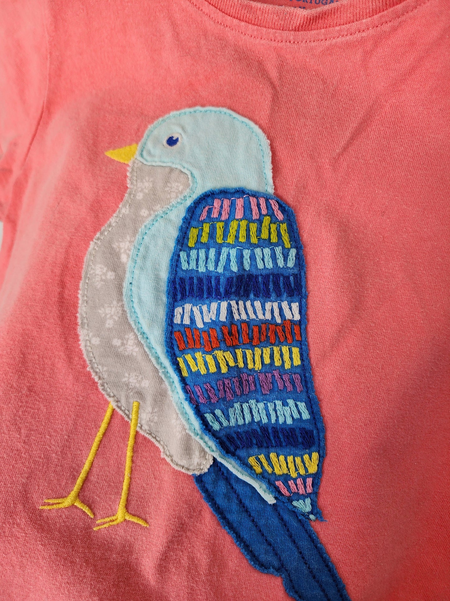 Mini Boden Bird Appliqué Shirt, size 5/6 (kids)