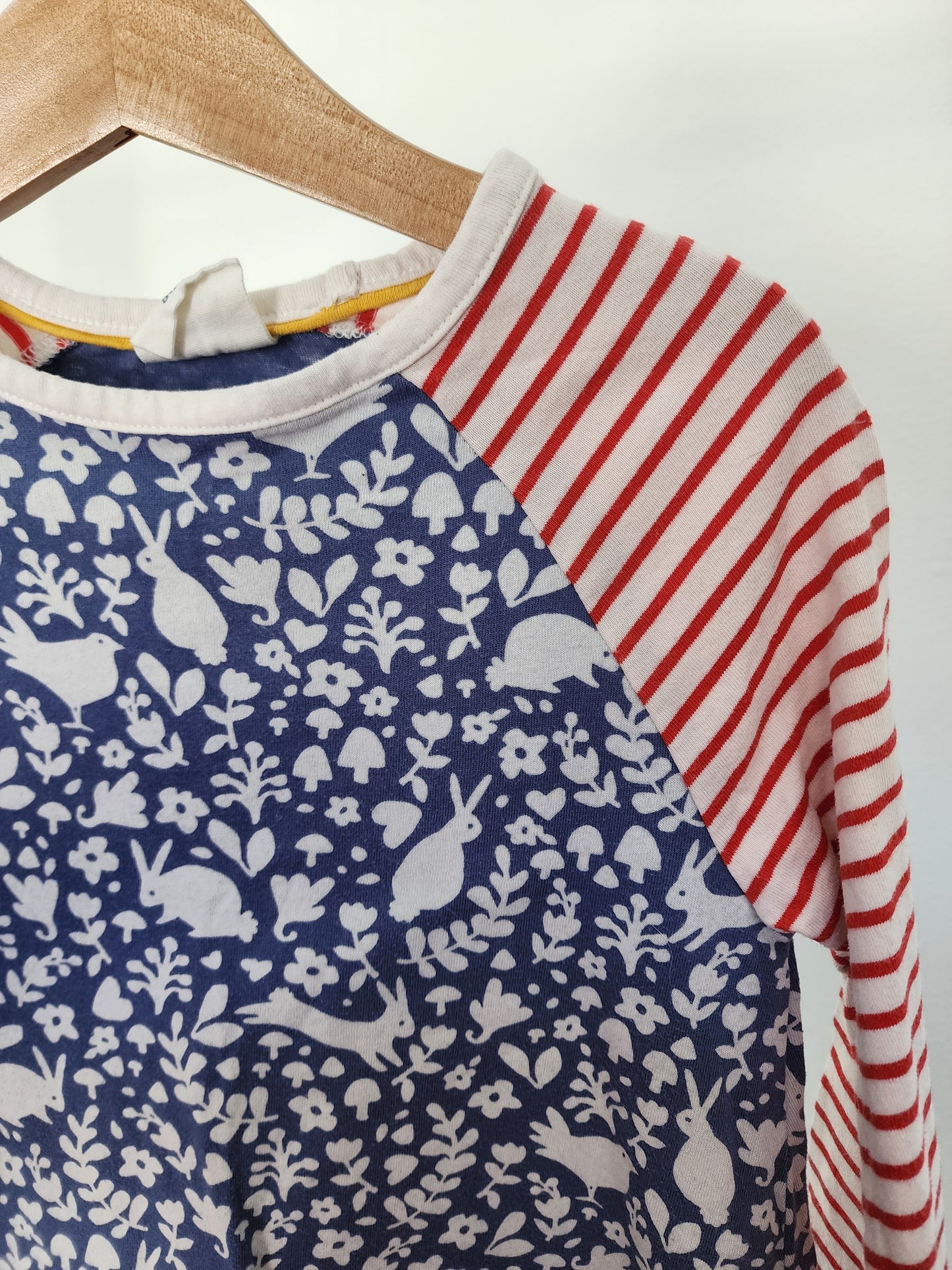 Mini Boden Animal/Stripes Dress, Size 5/6 (Kids)