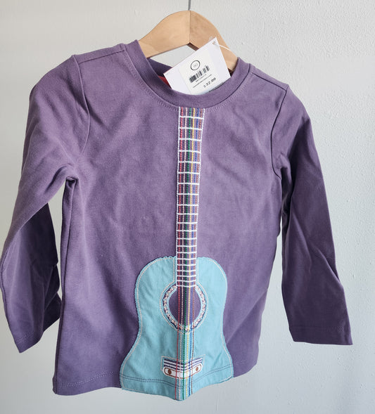 Hanna Andersson Guitar Appliqué Shirt, NWT, size 90 (kids)