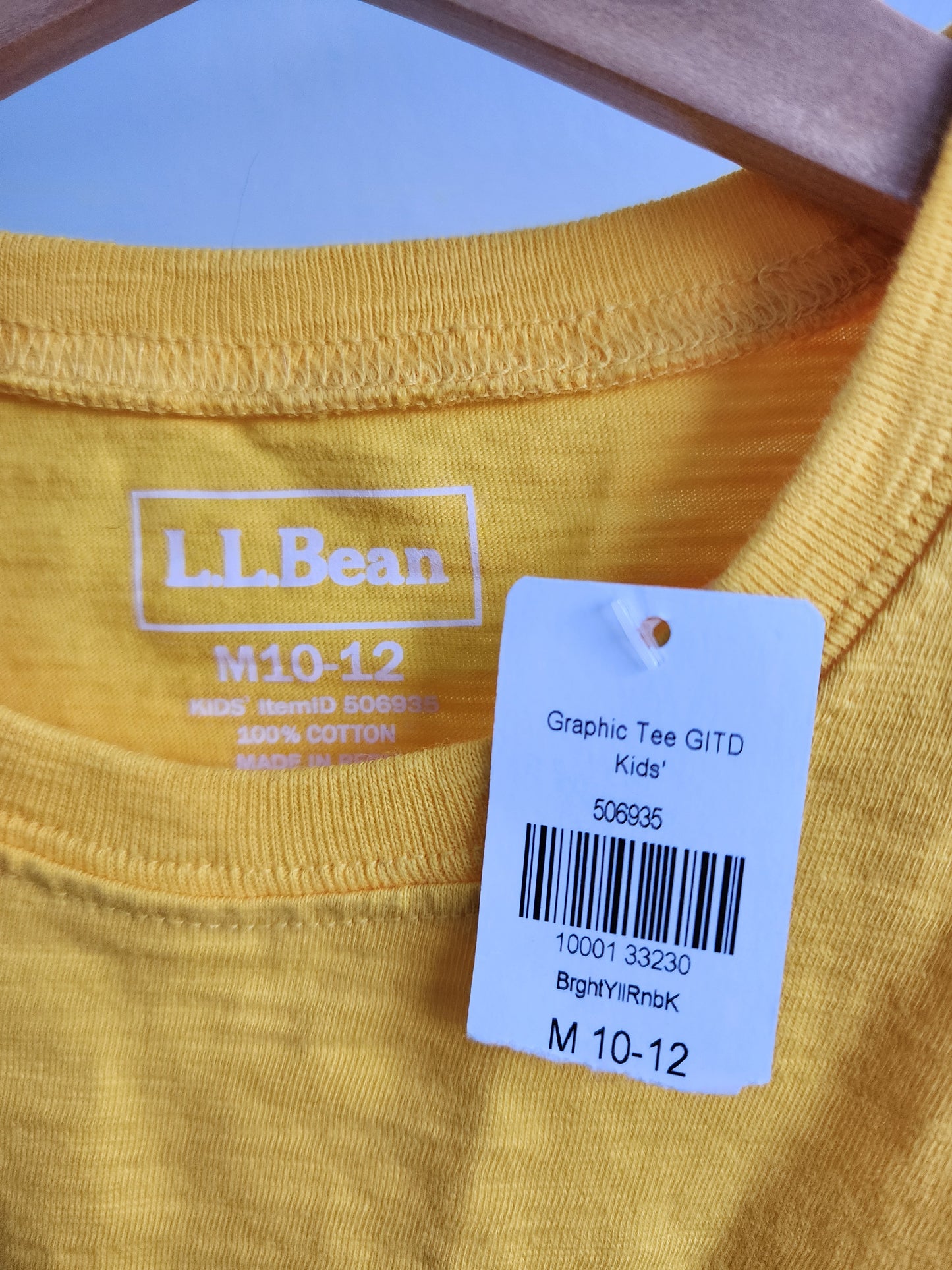 LL Bean shirt, size 10/12 kids, NWT