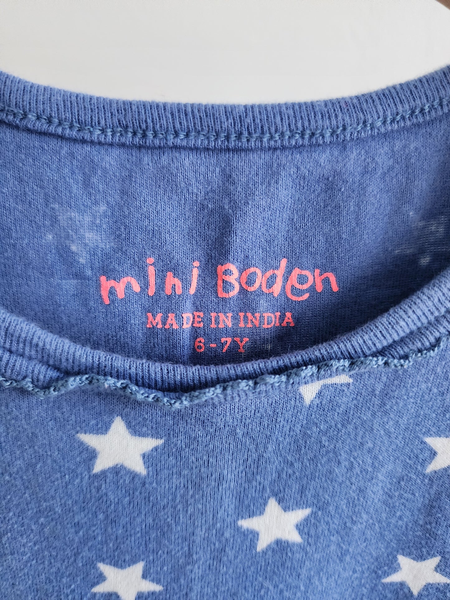 Mini Boden star tank, size 6/7 (kids)