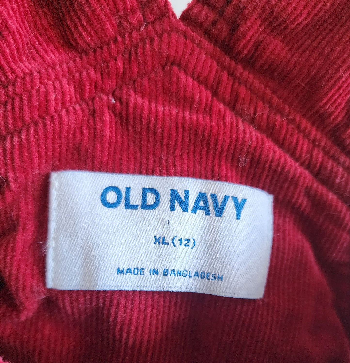 Old Navy Burgundy Corduroy Jumper, Size 12 (Kids)