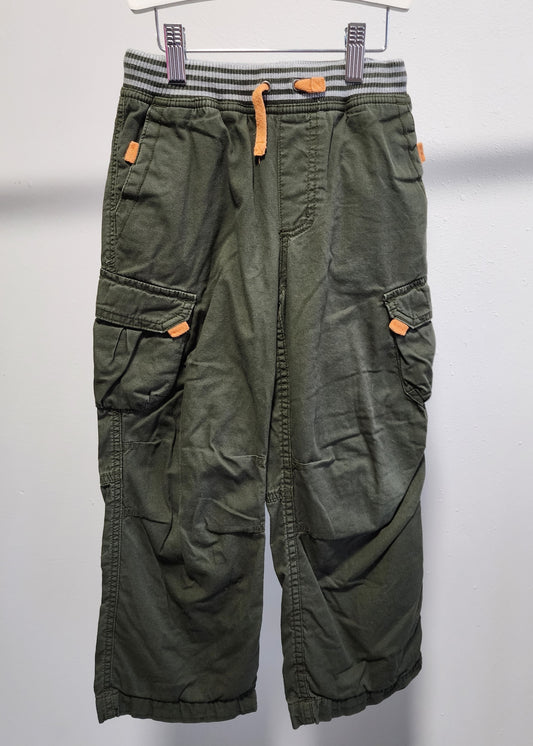 Hanna Andersson green lined cargo pants, size 120 (kids)