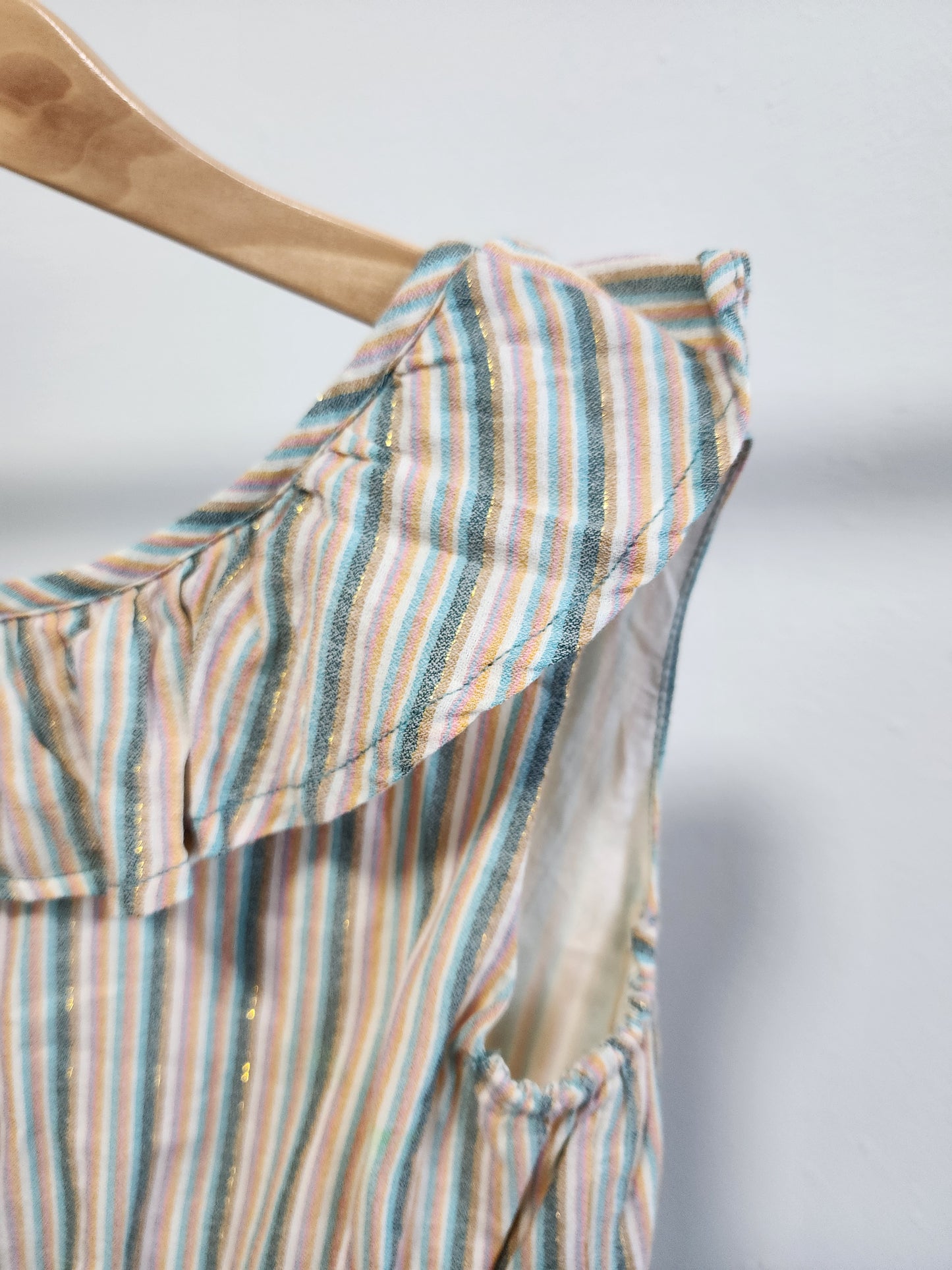 Tea Collection Metallic Stripe Dress, Size 8 (Kids)
