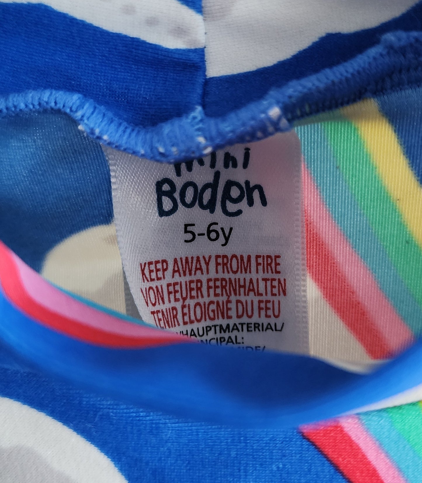 Mini Boden swim rash guard, size 5/6 (kids)