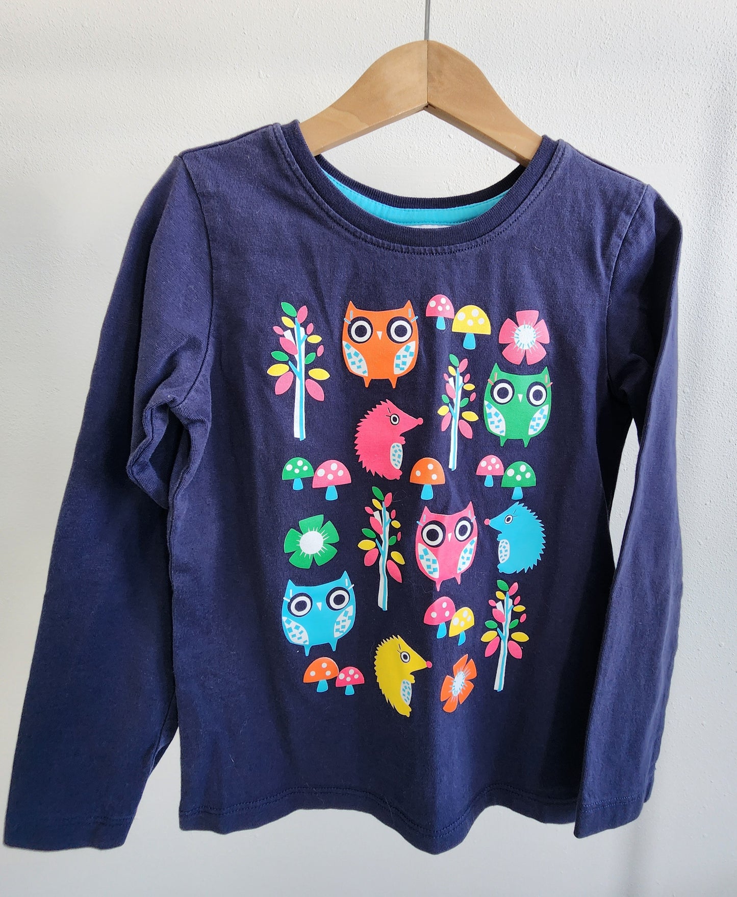 Hanna Andersson Woodland Animals Shirt, size 120