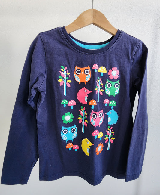 Hanna Andersson Woodland Animals Shirt, size 120